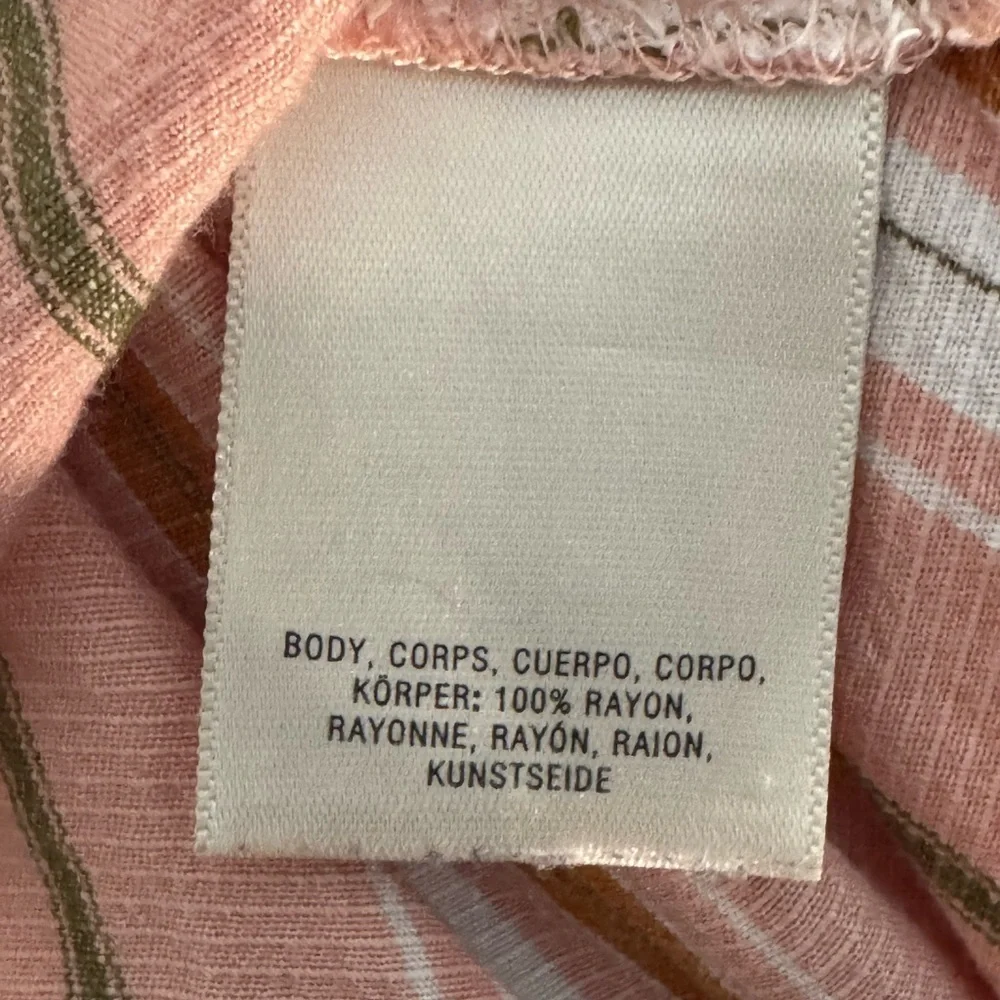 Anthropologie Maeve Byron Striped Balloon Sleeve Boho Top Pink Rose Women Med - Picture 4 of 9